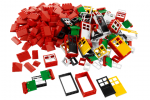 Окна, двери и черепица для крыши LEGO 9386 - Файв - оснащение школ и детских садов