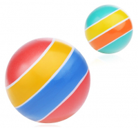 Мяч резиновый 75 мм (с полосками) - Файв - оснащение школ и детских садов