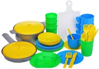 Набор детской кухонной посуды в рюкзаке (38 предметов) - Файв - оснащение школ и детских садов