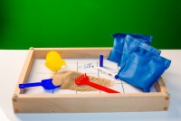 Игровой набор для экспериментов с песком. Песочница малая настольная (бук) - Файв - оснащение школ и детских садов