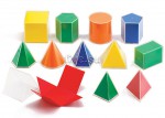 Набор складных геометрических фигур в 2D и 3D (12 шт., 8 см) - Файв - оснащение школ и детских садов