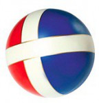 Мяч резиновый 150 мм (с полосками) - Файв - оснащение школ и детских садов