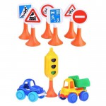 Набор Дорожные знаки №3 (светофор, 6 знаков, 2 машинки) - Файв - оснащение школ и детских садов