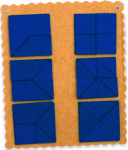 Прозрачный квадрат Ларчик (ковролин, синий цвет) - Файв - оснащение школ и детских садов