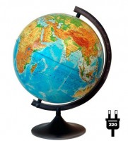 Глобус Земли физический 320 мм с подсветкой - Файв - оснащение школ и детских садов