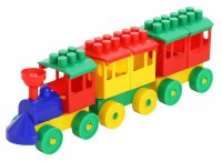 Конструктор Паровоз с двумя вагонами - Файв - оснащение школ и детских садов