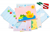 Набор карточек для рисования двумя руками (уровень 1) Утенок - Файв - оснащение школ и детских садов