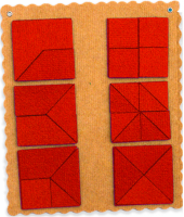 Прозрачный квадрат Ларчик (ковролин, оранжевый цвет) - Файв - оснащение школ и детских садов
