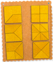 Прозрачный квадрат Ларчик (ковролин, желтый цвет) - Файв - оснащение школ и детских садов