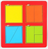 Рамка-вкладыш Квадраты 4 цвета - Файв - оснащение школ и детских садов