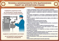 Стенд. Техника безопасности при работе на фрезерном станке - Файв - оснащение школ и детских садов